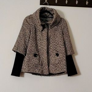 Freeway Black and White Woven Jacket